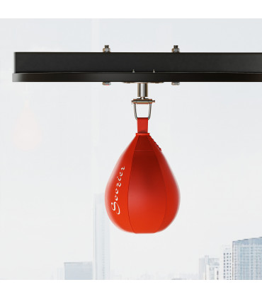 HOMCOM Free-Standing Speed Bag Platform, Adjustable Boxing Punch Bag, Black