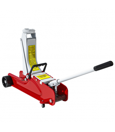 HOMCOM Hydraulic Low Profile Jack 8-38cm 2.5 Ton Racing Car Jack Kit, Red