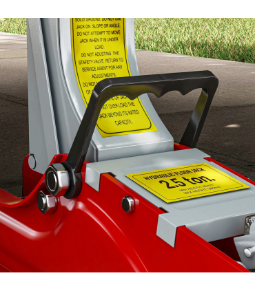 HOMCOM Hydraulic Low Profile Jack 8-38cm 2.5 Ton Racing Car Jack Kit, Red