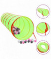 Children Play Tunnel with 250 Balls Green 175 cm Polyester