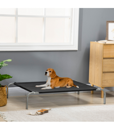 Cooling Pet Bed Elevated Dog Bed with Non-slip Pads for Large Dogs Pawhut