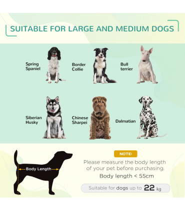 Cooling Pet Bed Elevated Dog Bed with Non-slip Pads for Large Dogs Pawhut