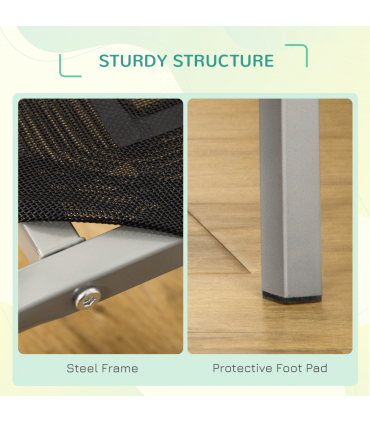 Cooling Pet Bed Elevated Dog Bed with Non-slip Pads for Large Dogs Pawhut