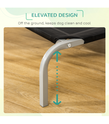 Cooling Pet Bed Elevated Dog Bed with Non-slip Pads for Large Dogs Pawhut