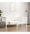 Day Bed White 100x200 cm Solid Wood Pine