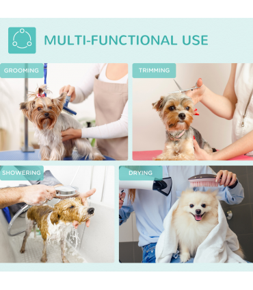 Dog Grooming Table Foldable with Adjustable Arm Max Load 30 KG 81x49x80 cm