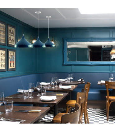 Pendant Light Cyan Blue Metal PVC Vintage Rustic 20.00 cm Ceiling Pendant Light