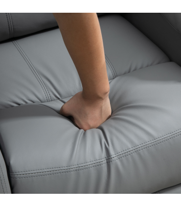 Electric Power Lift Recliner Chair with Massage Vibration Side Pocket, Grey