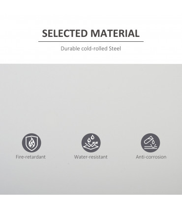 Filing Cabinet Storage Office 2 Doors Adjustable Shelf Metal Cream White