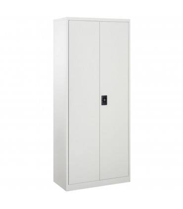 Filing Cabinet Storage Office 2 Doors Adjustable Shelf Metal Cream White