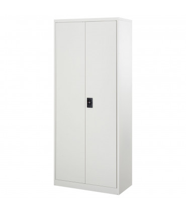 Filing Cabinet Storage Office 2 Doors Adjustable Shelf Metal Cream White