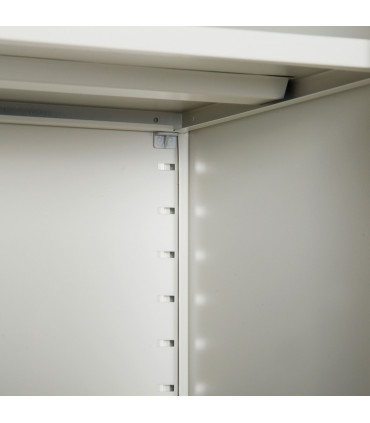 Filing Cabinet Storage Office 2 Doors Adjustable Shelf Metal Cream White