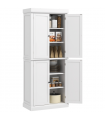 Freestanding Kitchen Cupboard, 6-Tier Cabinet Organizer w/ 4 Adjustable, White