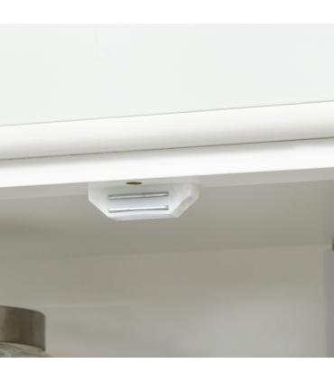 Freestanding Kitchen Cupboard, 6-Tier Cabinet Organizer w/ 4 Adjustable, White