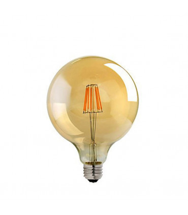 G125 E27 8W Edison Style LED filament Globe shape Retro Vintage Amber light bulb