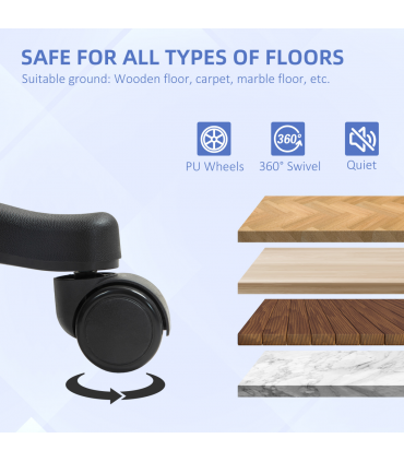 HOMCOM Executive Office Chair High Back Computer Chair with Armrests Black