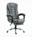 HOMCOM Executive Office Chair PU Leather Swivel Chair with Footrest Grey