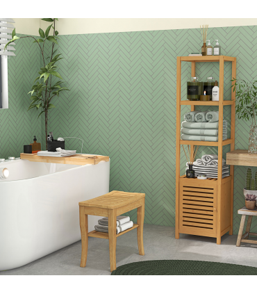 HOMCOM Extendable Bath Tub Bathroom Tray Bathtub Caddy Shelf Wine Holder Book