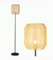 Floor Lamp Black Natural Metal Paper String 26cm x 158cm HOMCOM Farmhouse