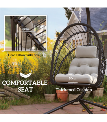 Durable Powder Coated Steel Frame Garden Storage Basket & Seat