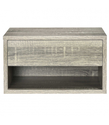 HOMCOM Floating Bedside Table Set of 2 Wall Mounted Nightstand Brown