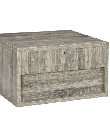 HOMCOM Floating Bedside Table Set of 2 Wall Mounted Nightstand Brown