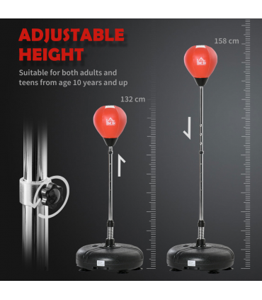 Boxing Training Set - Adjustable Height & Stable Base for Skills Development