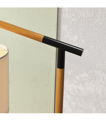 Floor Lamp Metal Brown 63L x 35W x 165H cm 350° Rotating Lampshade LED Bulb