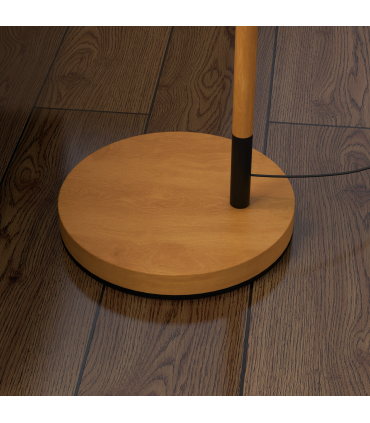 Floor Lamp Metal Brown 63L x 35W x 165H cm 350° Rotating Lampshade LED Bulb