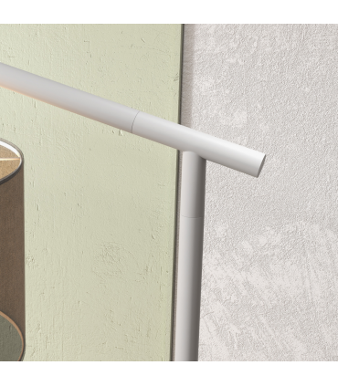 Floor Lamp Metal Grey 63L x 35W x 165H cm with 350� Rotating Lampshade, LED Bulb