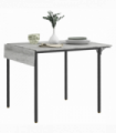 HOMCOM Folding Dining Table, Drop Leaf Table for 2-4 People, Grey