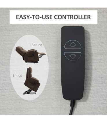 Riser and Recliner Chair Lift  Chair for Elderly   , Brown Velvet