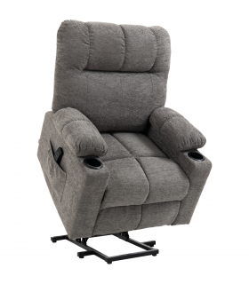 Riser and Recliner Chair Lift Chair for Elderly, Grey, 91L x 95W x 109H cm