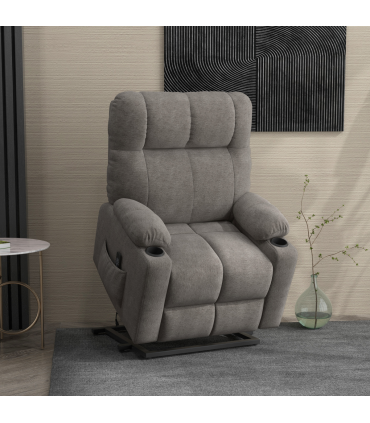 Riser and Recliner Chair Lift Chair for Elderly, Grey, 91L x 95W x 109H cm