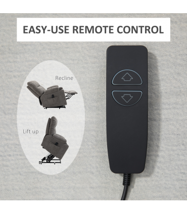 Riser and Recliner Chair Lift Chair for Elderly, Grey, 91L x 95W x 109H cm