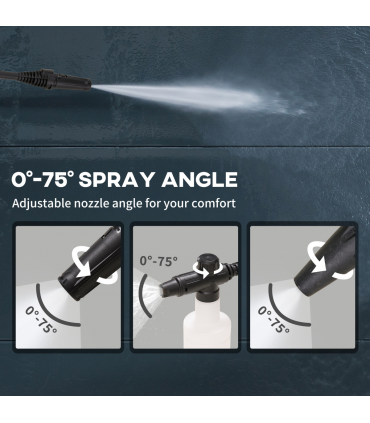 DURHAND Portable Power Washer 1800W, 150 Bar, 510 L/h for Garden, Yellow