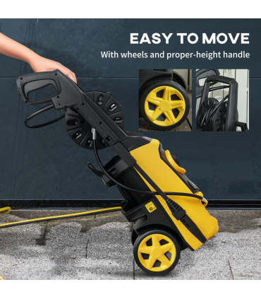 DURHAND Portable Power Washer 1800W, 150 Bar, 510 L/h for Garden, Yellow