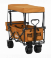 Durable Folding Cart with Canopy, 68kg Capacity - Outdoor Utility Trolley