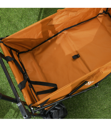 Durable Folding Cart with Canopy, 68kg Capacity - Outdoor Utility Trolley
