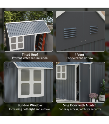 Galvanised Steel Storage Shed - Durable Design & Ample Space 7x6ft