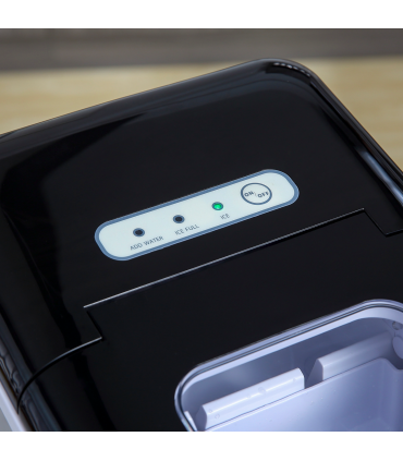 HOMCOM Ice Maker Machine Portable Counter Top Ice Cube Maker for Home Black