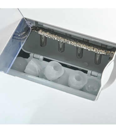 HOMCOM Ice Maker Machine and Water Dispenser No Plumbing Required Silver