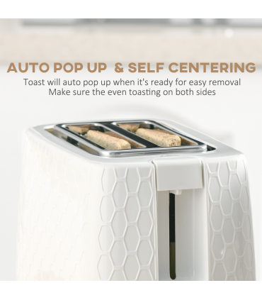 Kitchen Set Cream 1.7L Kettle & 2 Slice Toaster Honeycomb Design Stylish