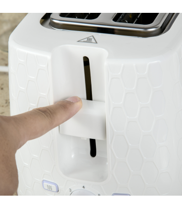 Kitchen Set Cream 1.7L Kettle & 2 Slice Toaster Honeycomb Design Stylish