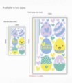 Easter Decorations for the Wall Fabric Wall Stickers, Purple, Yellow & Green - Reusable