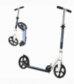 HOMCOM Kick Scooter Commuter Adjustable Height Wheels Foldable Aluminium White