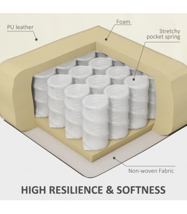 HOMCOM Manual Recliner Chair with Footrest, Cup Holder, Swivel Base, Cream