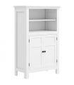 HOMCOM Modern Bathroom Storage Cabinet with Open Shelves, White