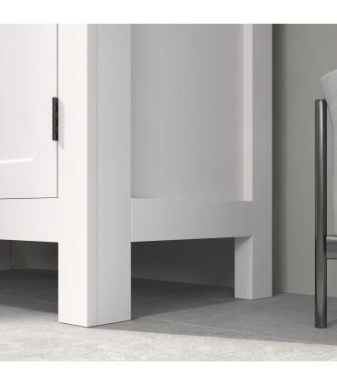 HOMCOM Modern Bathroom Storage Cabinet with Open Shelves, White