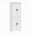 HOMCOM Modern Kitchen Cupboard Storage Cabinet with 4 Shelves, White